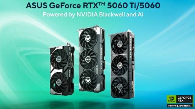 엔비디아가 16일 데스크톱 PC용 지포스 RTX 5060·5060 Ti 탑재 그래픽카드를 정식 출시했다.