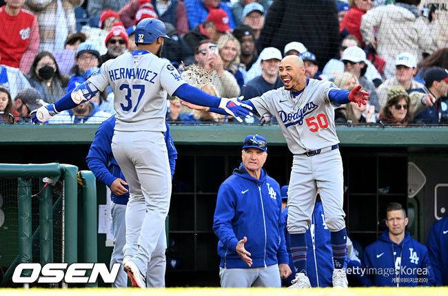 [사진] LA 디저스 테오스카 에르난데스. ⓒGettyimages(무단전재 및 재배포 금지)
