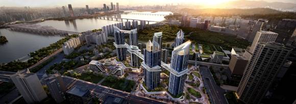 HDC현대산업개발의 서울 용산 정비창 전면1구역 조감도. HDC현대산업개발 제공