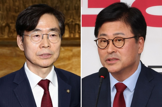 조경태 국민의힘 의원(왼쪽), 김종혁 전 국민의힘 최고위원.〈사진=연합뉴스〉