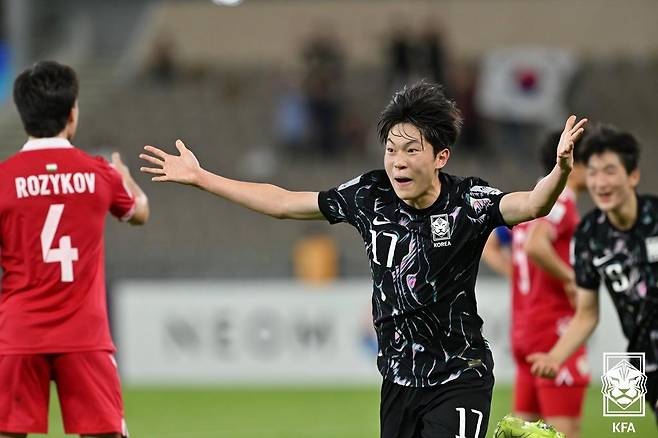U17 축구대표팀 정현웅. (대한축구협회 제공)