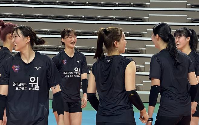 한·태 올스타전을 앞두고 훈련에 임한 한국 선수단(KOVO제공)