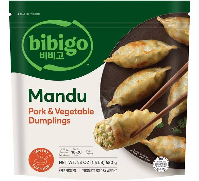 미국에서 판매 중인 비비고 돼지고기 야채 만두. 사진=CJ제일제당