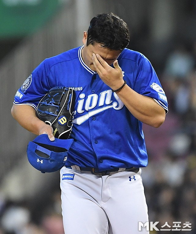 16일 잠실 LG전에서 웃지 못한 최원태. 사진(잠실 서울)=천정환 기자