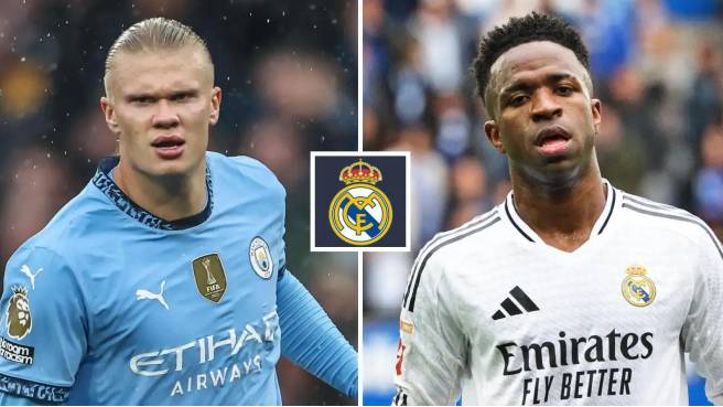 엘링 홀란(왼쪽)과 비니시우스 주니오르. /사진=풋볼365 갈무리