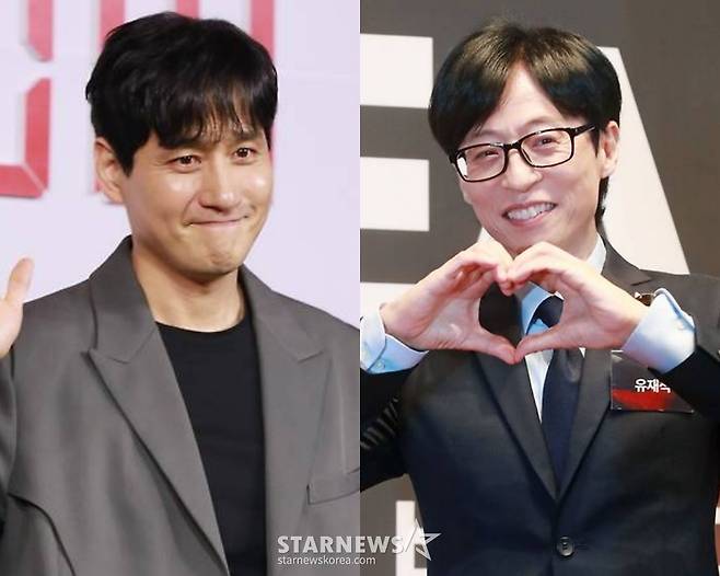 배우 박해준(왼쪽), 유재석 /사진=스타뉴스