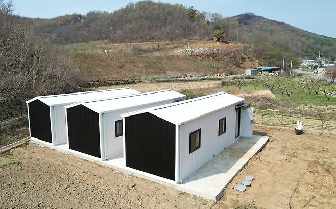 안평면에 들어설 임시주택 [경북 의성군 제공, 재판매 및 DB 금지]