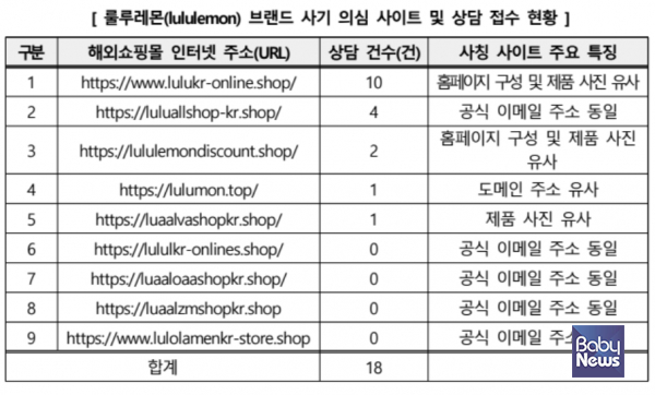 사기 의심 사이트. ⓒ한국소비자원