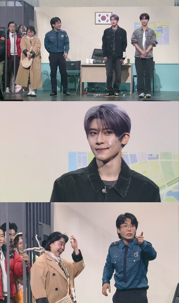 KBS 2TV '개그콘서트'에 출연한 NCT WISH의 시온, 재희./사진제공=KBS 2TV '개그콘서트'