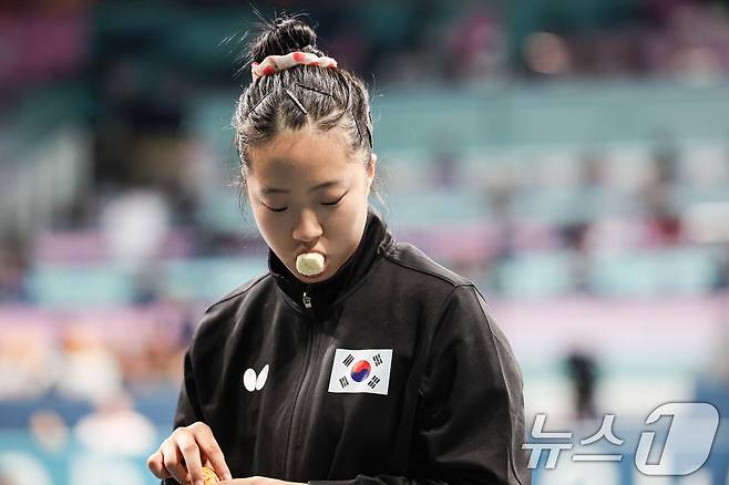 대한민국 탁구 대표팀 신유빈2024.8.10/뉴스1 ⓒ News1 이동해 기자
