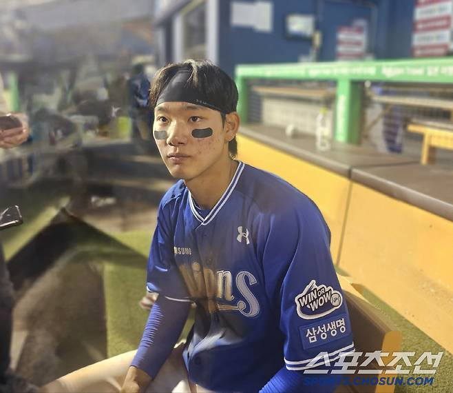 17일 잠실 LG전 프로 데뷔전에서 4출루 경기로 4연패 탈출에 힘을 보탠 심재훈. 잠실=스포츠조선 정현석 기자 hschung@sportschosun.com