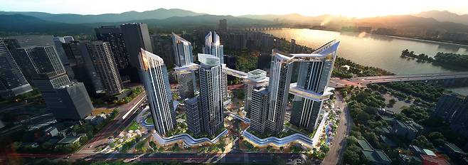 HDC현대산업개발이 제안한 용산정비창 전면1구역 재개발사업 조감도. [HDC현대산업개발]