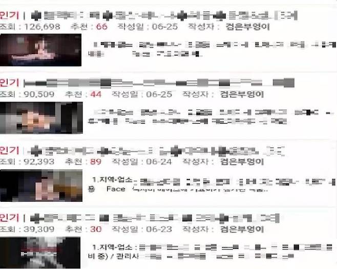 검은부엉이가 올린 성매매업소 홍보물.(사진=경기남부경찰청 제공) *재판매 및 DB 금지