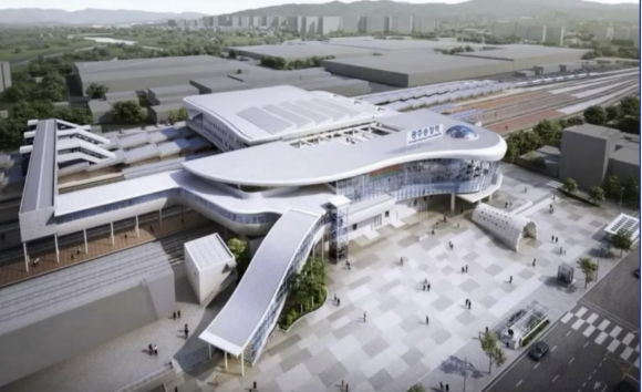 광주송정역 증축 예정 설계 조감도. 증축 공사 시공업체 선정이 5차례 유찰되면서 내년 준공 예정이었던 공사가 3년 이상 미뤄지고 있다. 광산구 제공