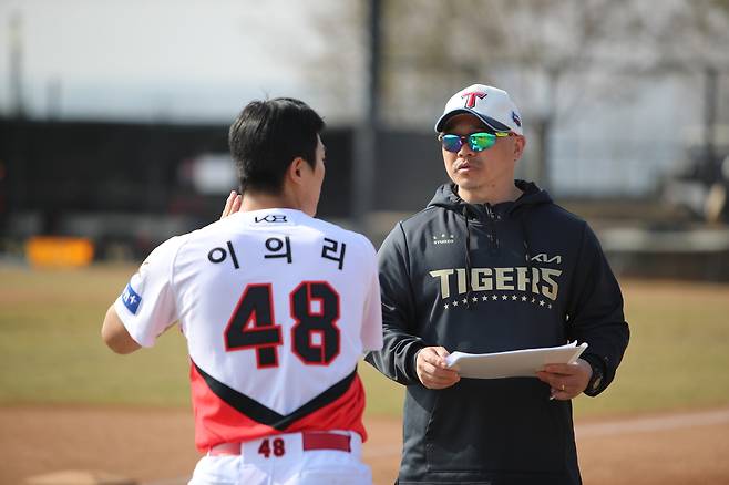 미국 어바인 스프링캠프에서 재활 운동 중인 이의리. KIA 타이거즈 제공