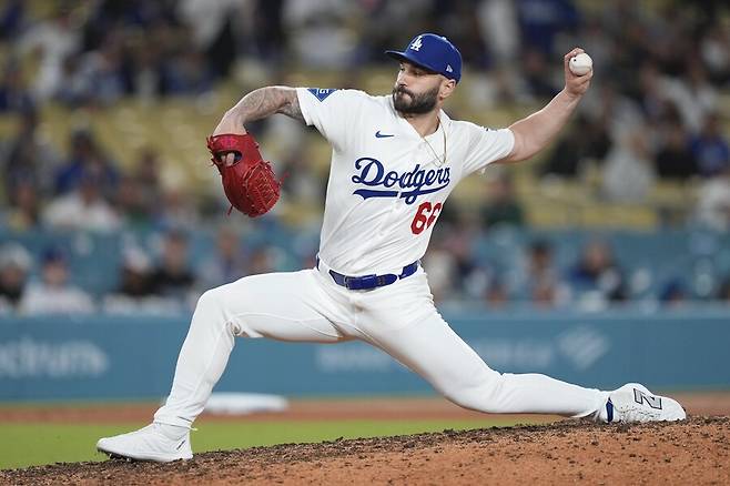 ▲ LA 다저스 마무리투수 태너 스캇 ⓒ연합뉴스/AP