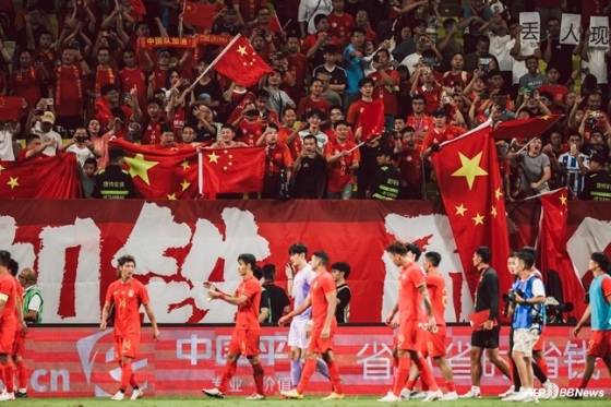 중국 대표팀 경기 패배 후 모습. /AFPBBNews=뉴스1