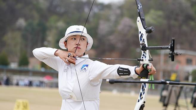 2025 국가대표 2차 평가전 치르는 여자 양궁 안산 [대한양궁협회 제공. 재판매 및 DB 금지]