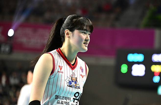 한국-태국 여자배구 올스타 매치에 출전한 이주아 [한국배구연맹 제공. 재판매 및 DB 금지]