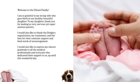 오타니 쇼헤이가 인스타그램에 올린 글과 사진. /오타니 인스타그램