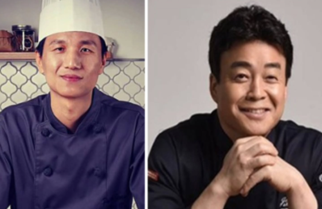 제주 소재 돈가스 전문점 '연돈'의 김응서(왼쪽) 사장과 백종원(오른쪽) 더본코리아 대표. 김씨 인스타그램 계정 캡처