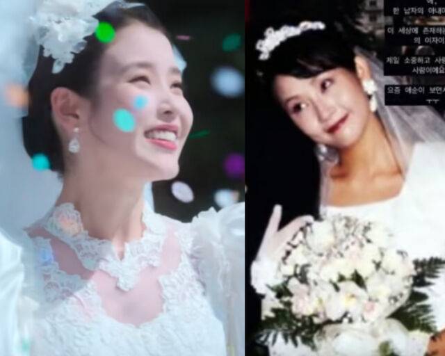 아이유가 '폭싹 속았수다'에서 최진실을 연상케 하는 연기 실력을 보여줬다. / (왼쪽) 넷플릭스 '폭싹 속았수다' (오른쪽) 최준희 SNS 캡처