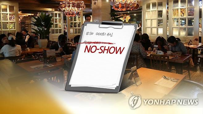 예약 취소 '노쇼'(CG) [연합뉴스TV 제공]