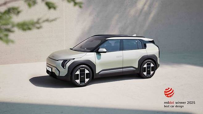 2025 레드닷 어워드에서 최우수상을 수상한 EV3 ⓒ기아
