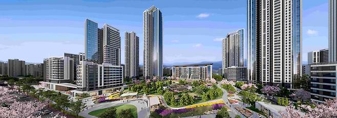 장위8 공공재개발 래미안 트리젠트 조감도. 삼성물산