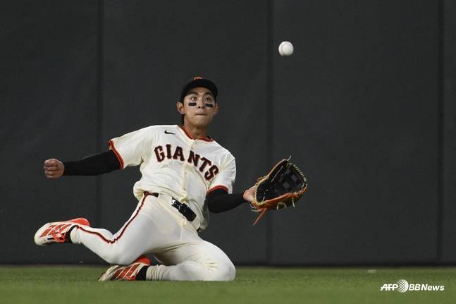 이정후의 수비 모습. /AFPBBNews=뉴스1