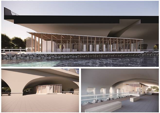 고양시 일산호수공원 호수교 하부 북카페 설계(안). 사진=고양시청