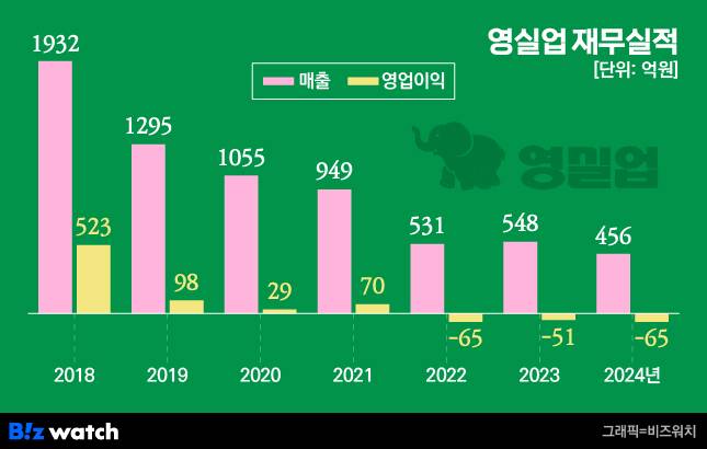 영실업 재무실적