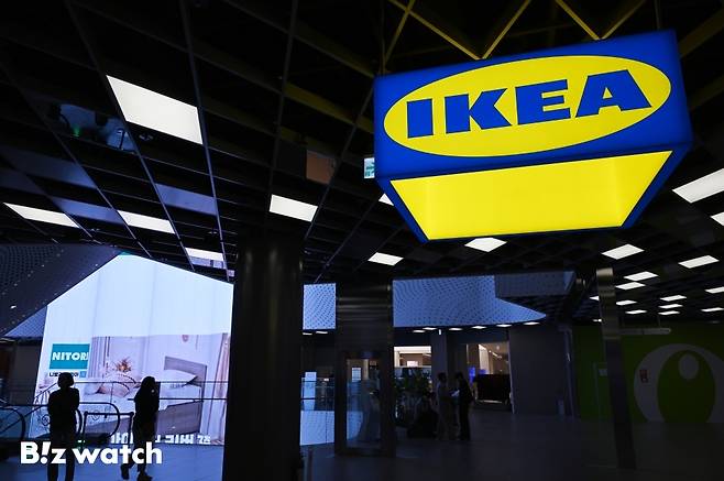 22일 유통가 격전지가 된 서울 강동 아이파크 더 리버에 이케아와 니토리가 동시에 보이고 있다./사진=이명근 기자 qwe123@
