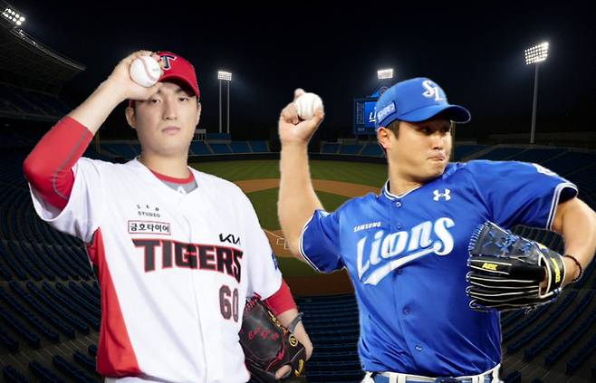 좌측부터 KIA 김도현, 삼성 최원태