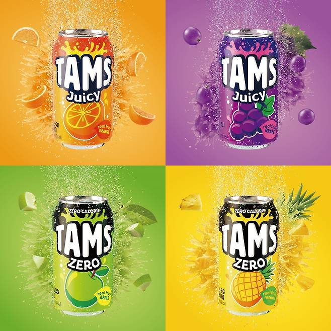 탐스 4종 키비쥬얼.(롯데칠성음료 제공)