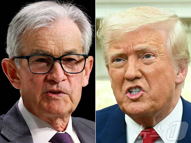 제롬 파월 미국 연방준비제도(연준·Fed) 의장과 도널드 트럼프 미국 대통령. ⓒ AFP=뉴스1 ⓒ News1 김예슬 기자
