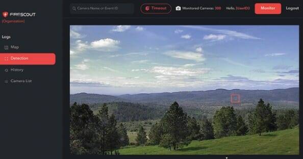 2022년 PG&E 산불 현장에서 연기를 조기 감지한 파이어스카우트 실제 화면