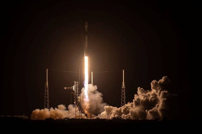 군 정찰위성 4호기 발사 직후 모습. 2025.4.22. (사진=국방부)