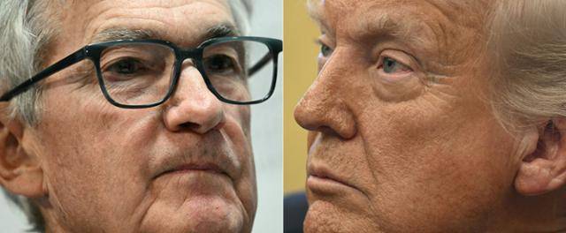 제롬 파월 연방준비제도 의장과 도널드 트럼프 미국 대통령. AFP 연합뉴스