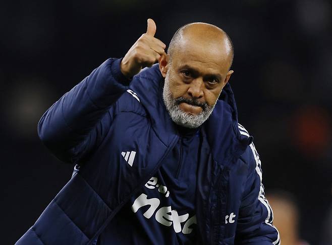 토트넘에서 해임된 누누 산투 감독이 노팅엄 지휘봉을 잡고 토트넘을 울렸다. [로이터=연합뉴스]