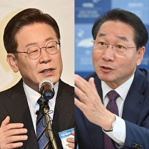 (왼쪽부터) 이재명 전 대표(인천 계양을), 유정복 인천시장. 경기일보DB