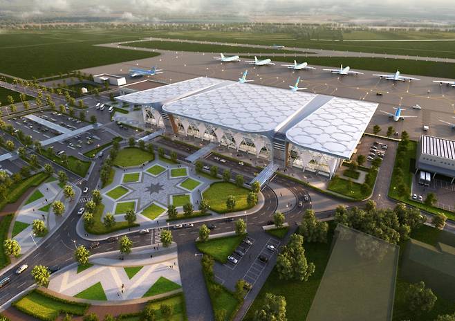 인천공항공사가 건설하는 우즈베키스탄 우르겐치공항 여객터미널 조감도/사진제공=인천국제공항공사