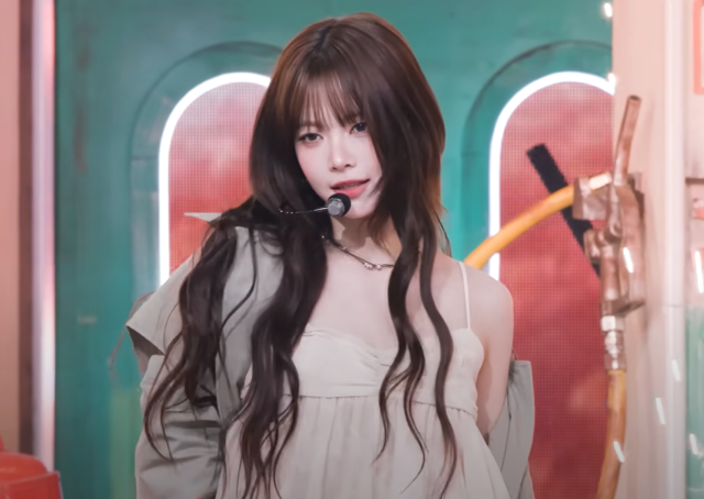 화제가 된 헤어스타일./KBS <뮤직뱅크> 캡처