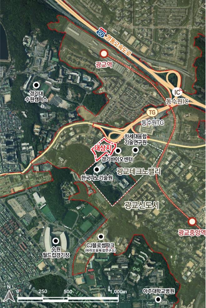 광교TV 내 바이오부지 사업 예정지 [GH 제공. 재판매 및 DB 금지]