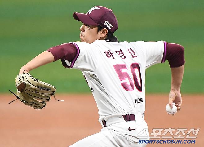 10일 서울 고척스카이돔에서 열린 LG-키움전. 선발투수 키움 하영민이 투구하고 있다. 고척=정재근 기자 cjg@sportschosun.com/2025.4.10/