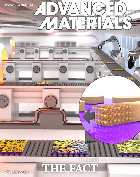김현호 교수의 연구논문이 23일 세계적인 과학저널 '어드밴스드 머티리얼스' 오프라인판 표지논문(Back Cover)에 실렸다. /금오공대