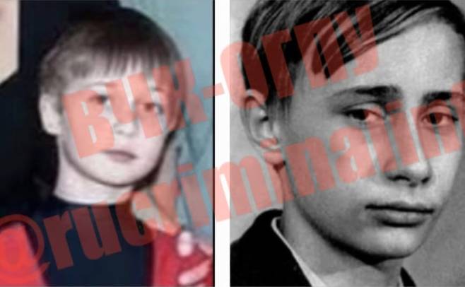 푸틴 대통령의 어릴 적 모습(오른쪽)과 이반의 모습. /텔레그램