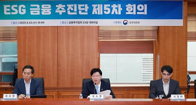 김소영 금융위원회 부위원장이 23일 오전 서울 여의도 금융투자협회에서 개최한 'ESG 금융추진단 5차 회의'를 열고 발언하고 있다.ⓒ금융위원회
