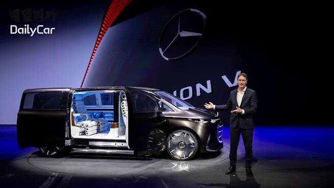메르세데스-벤츠 비전 V과 올라 칼레니우스 메르세데스-벤츠 그룹 AG 이사회 의장 (2025 상하이오토쇼)