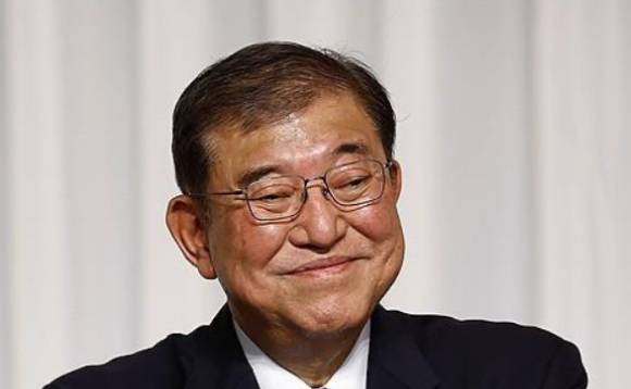 이시바 시게루 일본 자민당 총재가 지난해 9월 선거에서 이긴 뒤 기자회견에 참석하고 있다. [사진=AP/연합뉴스]
